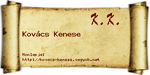 Kovács Kenese névjegykártya