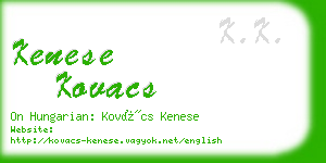 kenese kovacs business card